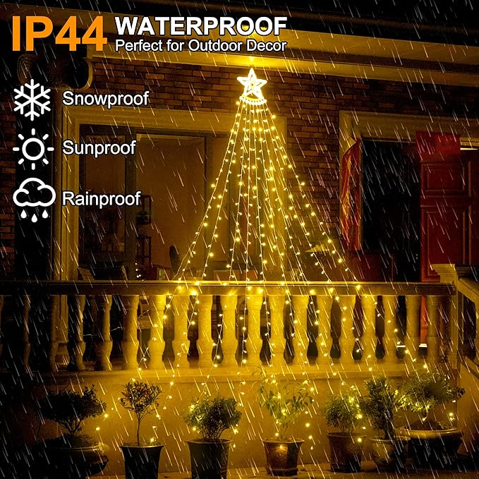 LUZ DE CASCADA NAVIDEÑA 317 LEDs