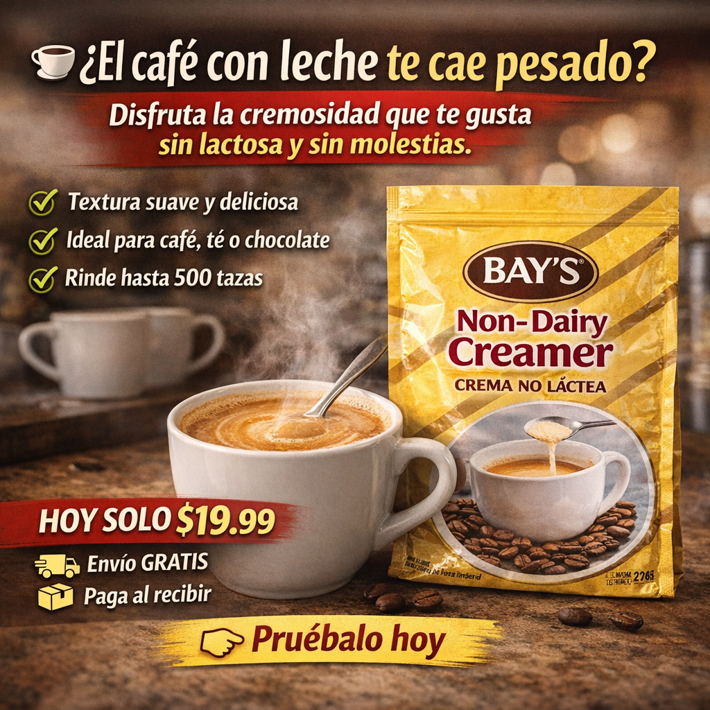 ☕ Café cremoso sin lactosa