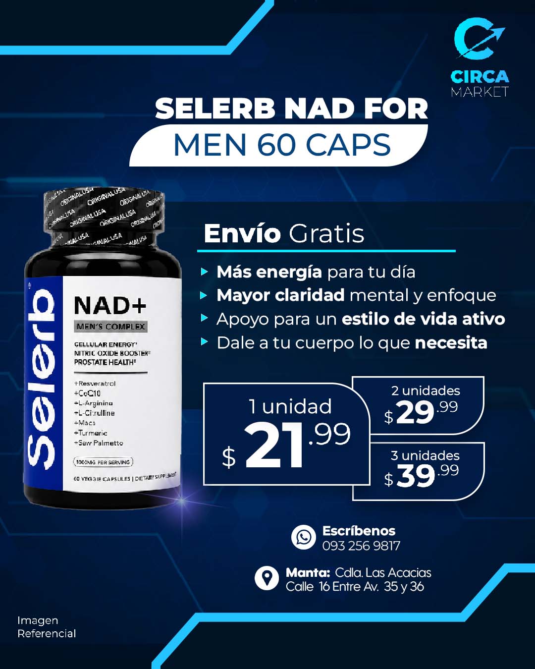 SELERB NAB FOR MEN 60 CAPSULAS